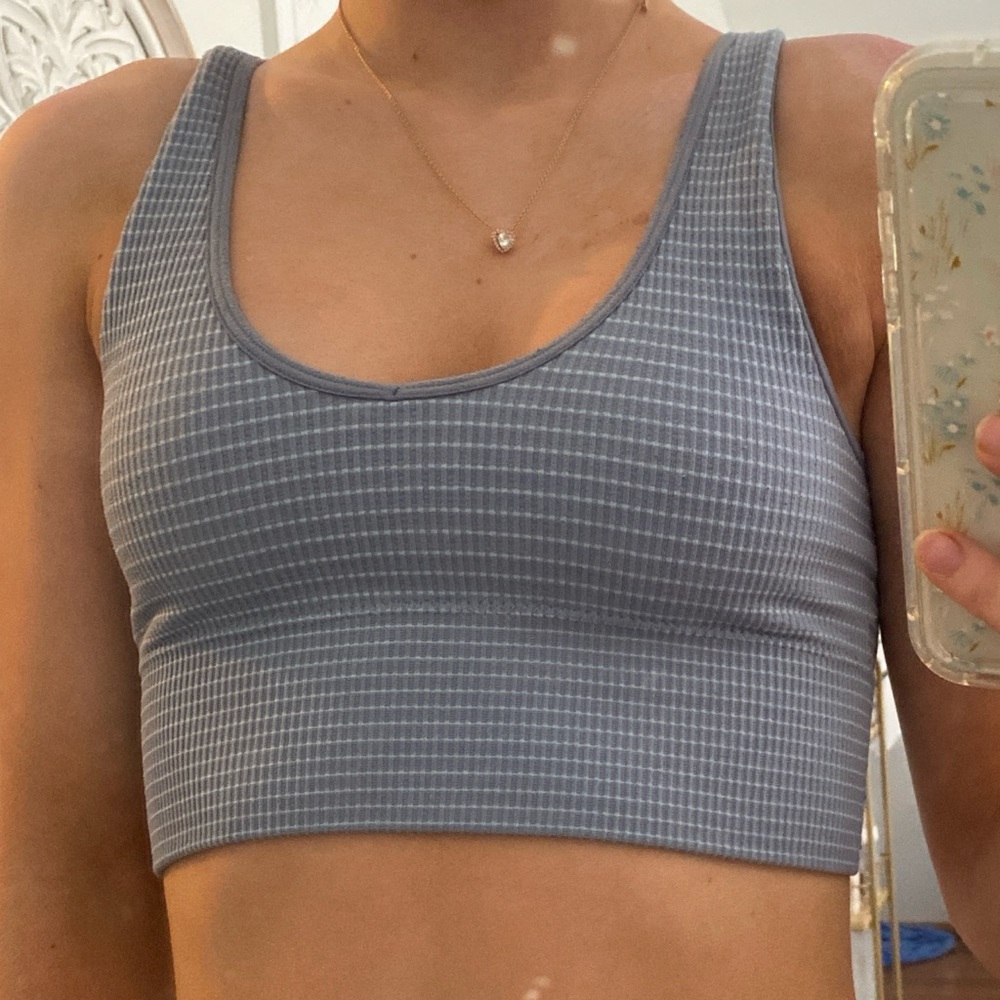 Blue striped Aeropostale cropped tank